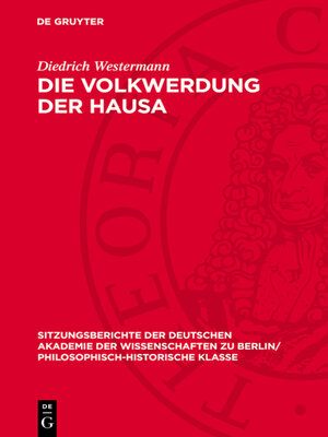 cover image of Die Volkwerdung der Hausa